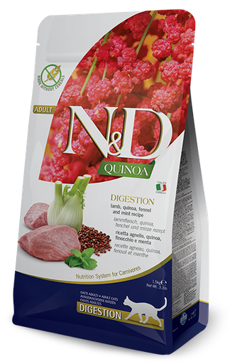 FARMINA ND CAT QUINOA DIGESTION CORDERO 1,5 KGRS