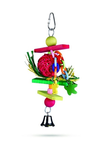 JUGUETE AGAPORNI MADERAS Y BOLAS 