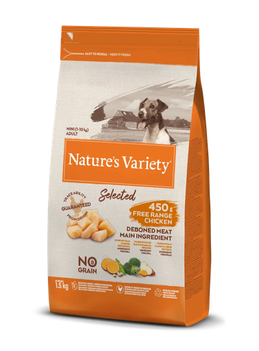 NATURE'S VARIETY ADULT MINI POLLO SIN CEREALES 1.5 KG