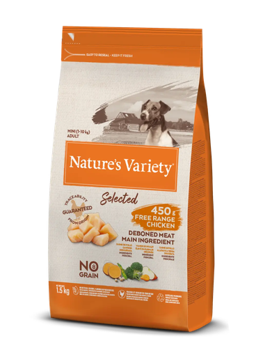 NATURE'S VARIETY CANINE ADULT MINI POLLO 1.5 KG