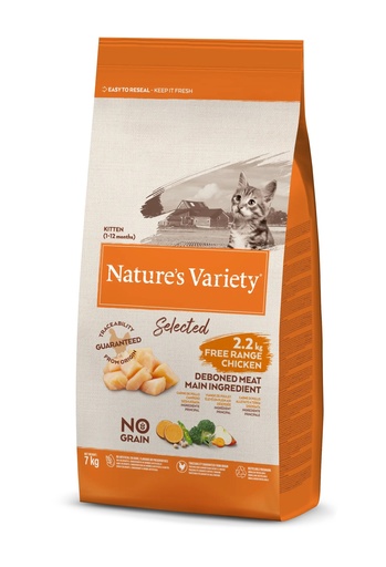 NATURE'S VARIETY KITTEN POLLO SIN CEREALES 1.25 KGRS