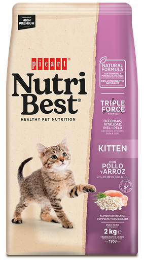 NUTRIBEST KITTEN CHICKEN & RICE 2 KGRS