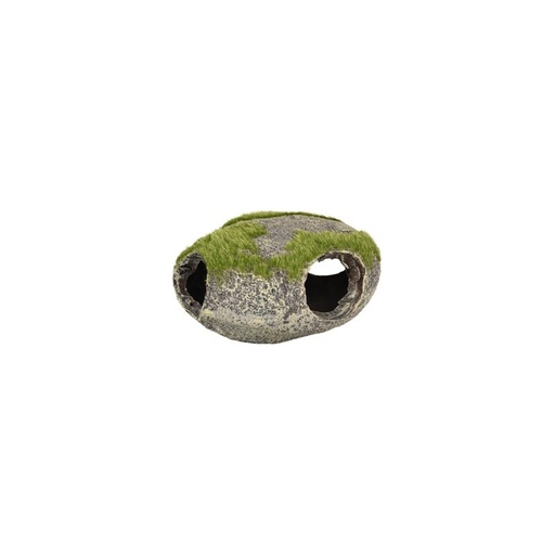 PIEDRA REDONDA CON AGUJEROS Y MUSGO