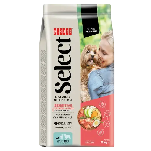 SELECT MINI ADULT SALMON & RICE 3 KGRS