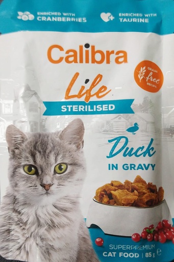 CALIBRA CAT LIFE POUCH STERILISED PATO 85 GRS