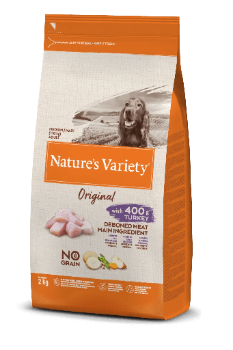 NATURE'S VARIETY ORIGINAL SIN CEREALES MEDIUM ADULTO PAVO 2KG