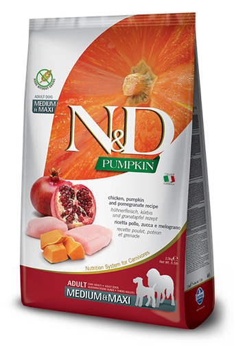 FARMINA ND DOG PUMPKIN MEDIUM MAXI POLLO 12 KG