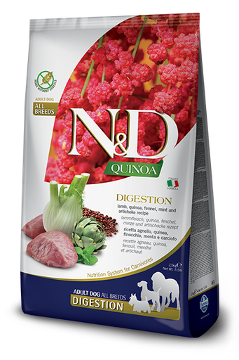 FARMINA ND DOG QUINOA DIGESTION CORDERO 2,5 KG