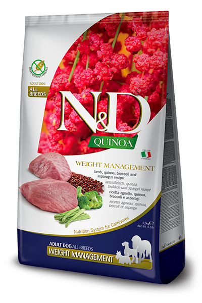 FARMINA ND DOG QUINOA WEIGHT MANAGEMENT CORDERO 2.5 KGRS 