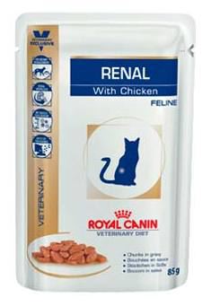  ROYAL CANIN VET FELINE RENAL POLLO POUCH 85 GRS

