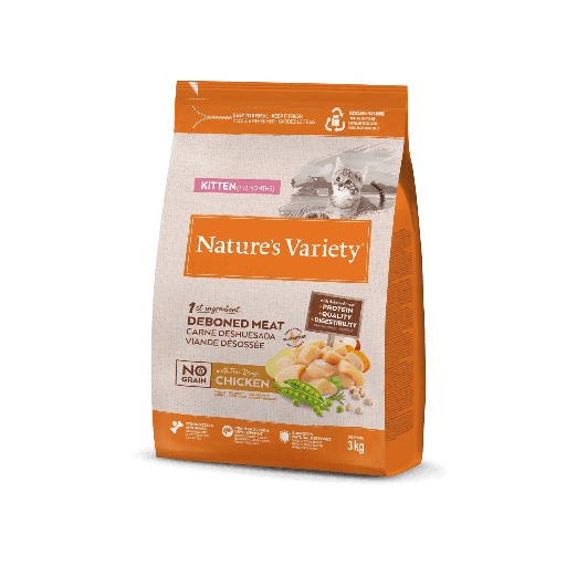 NATURE'S VARIETY KITTEN POLLO SIN CEREALES 3 KGRS 
