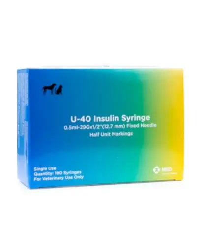 JERINGA DESECHABLE INSULINA 40UI 1ML 29G X 1/2" 100UDS