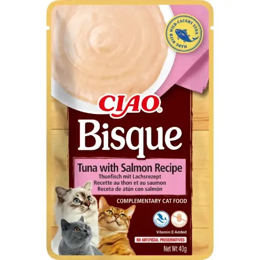 CHURU CAT CHICKEN BISQUE ATÚN CON SALMÓN 40 GRS