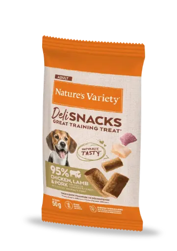NATURE'S VARIETY DELI SNACK POLLO Y CORDERO 50 GRS
