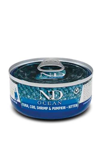 FARMINA ND CAT KITTEN OCEAN ATUN BACALAO CALABAZA 70 GRS