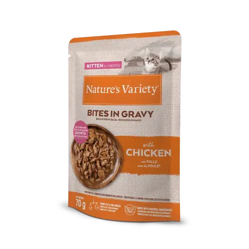 BOCADITOS EN SALSA PARA GATITO CON POLLO