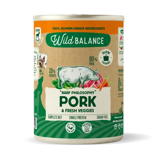 LATA TIPO BARF CERDO 400 GRS