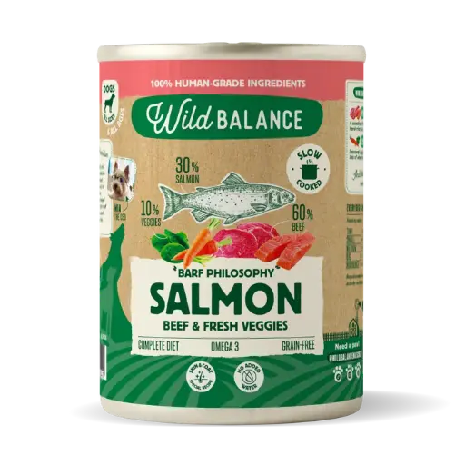 LATA TIPO BARF SALMON 400 GRS