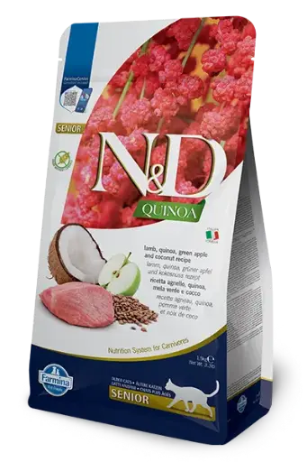 FARMINA ND CAT QUINOA SENIOR CORDERO 300 GRS