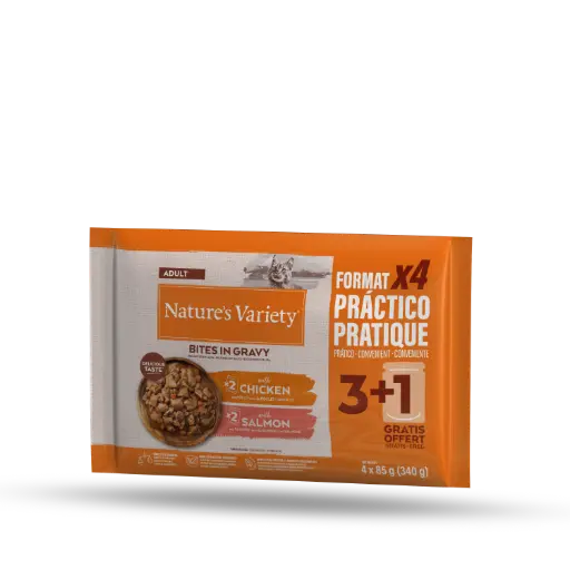 BOCADITOS EN SALSA MULTIPACK POLLO Y SALMÓN 