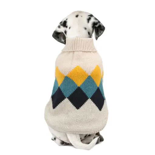 JERSEY BEIGE ROMBOS COLORES 